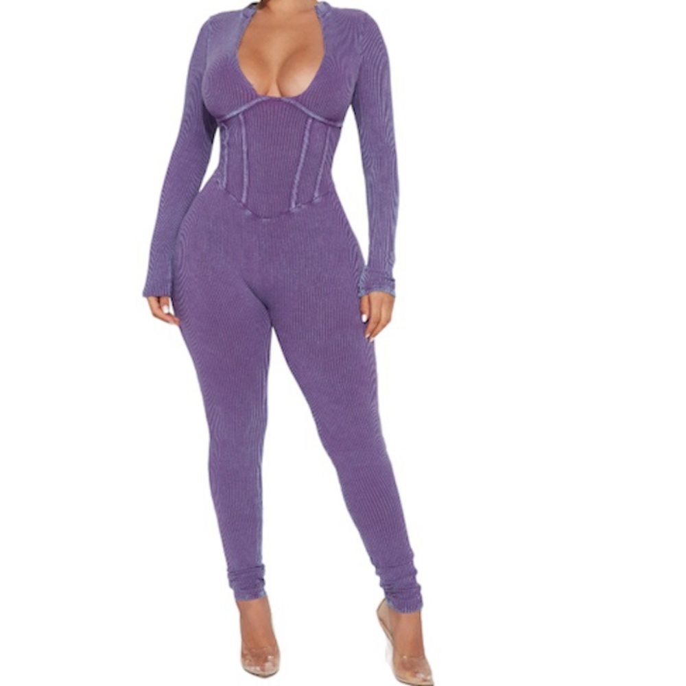 [Fashion Nova] Dallas Ribbed Jumpsuit